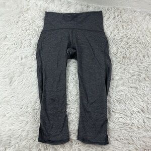 Lululemon Train Times Crop (17" ) Heathered Black